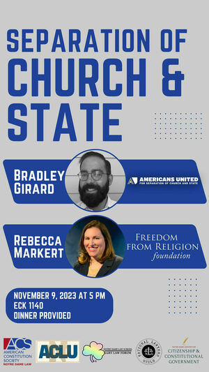 Acs Church And State Event Poster