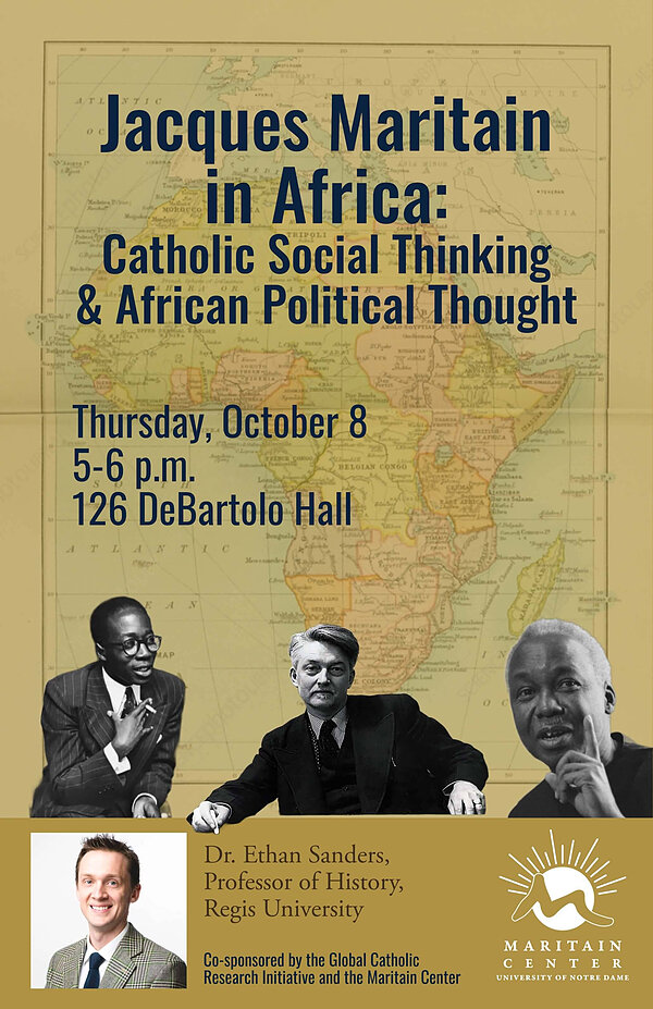 Jacques Maritain in Africa event poster